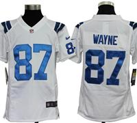 Youth Nike NFL Indianapolis Colts 87 Reggie Wayne White Jerseys