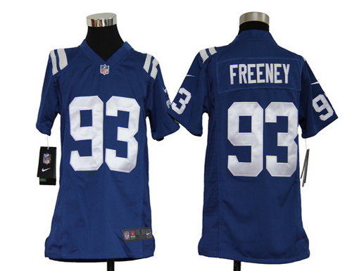 Youth Nike Indianapolis Colts 93 Dwight Freeney Blue Jerseys