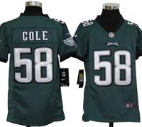 Youth Nike NFL Philadelphia Eagles 58 Trent Cole Green Jerseys