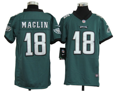 Youth Nike NFL Philadelphia Eagles 18 Jeremy Maclin Green Jerseys