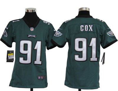 Youth Nike NFL Philadelphia Eagles 91 Fletcher Cox Green Jerseys