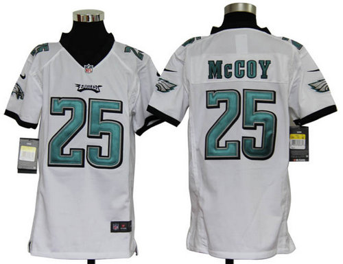 Youth Nike Philadelphia Eagles 25 LeSean McCoy White Jerseys