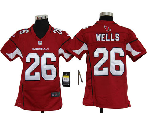 Youth Nike NFL Arizona Cardinals 26 Chris Wells Red Jerseys