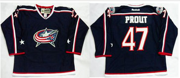 Columbus Blue Jackets #47 Dalton Prout Navy Blue Home Stitched NHL Jersey