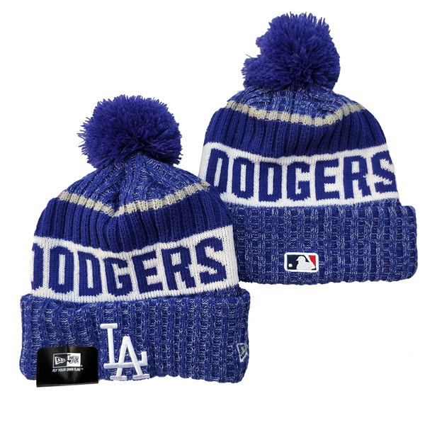 Dodgers Team Logo Blue Knit Hat YD
