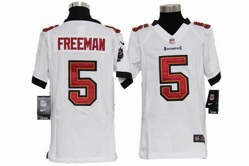 Youth Nike NFL Tampa Bay Buccanee 5 Josh Freeman White Jerseys