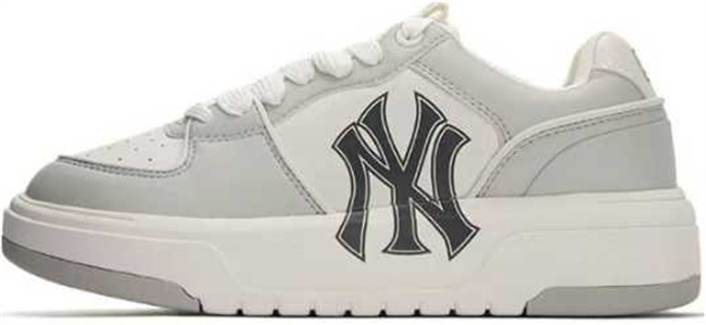 Men's New York Yankees Chunky Liner Baseball Shoes Sneakers Grey White 008