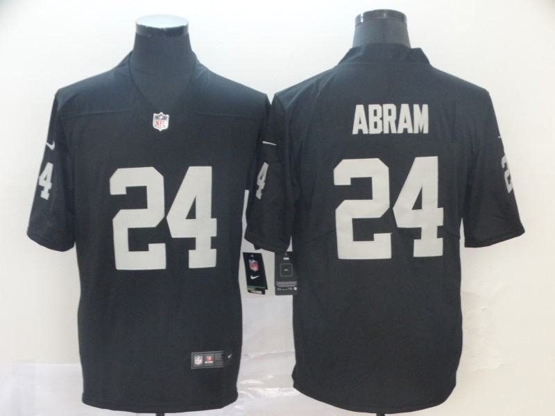 Custom Toddler Nike Raiders 24 Johnathan Abram Black Jersey