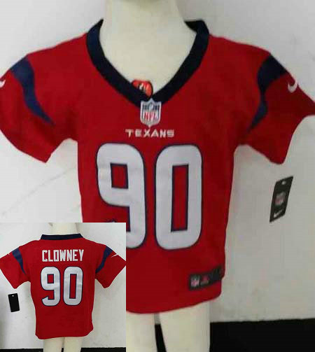 Kids Jadeveon Clowney Houston Texans #90 Red Nike Jersey