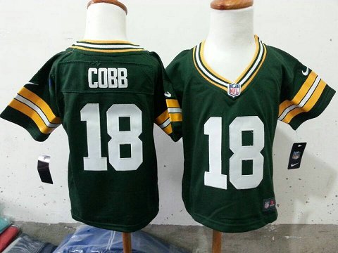 2-6 Years Old Kids Randall Cobb Green Bay Packers #18 Green Stitched Nike Jersey
