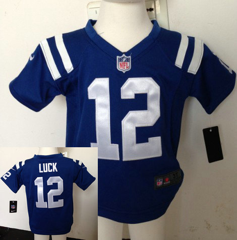Kids Andrew Luck Indianapolis Colts #12 Blue Stitched Nike Game Jersey