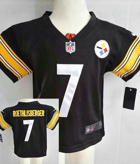 Kids Ben Roethlisber Pittsburgh Steelers #7 Black Nike Jersey