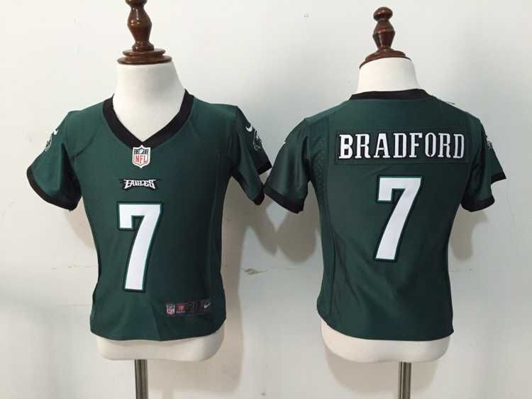 2-6 Kids Philadelphia Eagles #7 Sam Bradford Green Jersey