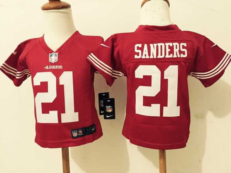 2-6 Kids Deion Sanders San Francisco 49ers #21 Red Jersey