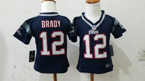 2-6 Kids Tom Brady New England Patriots #12 Blue Jersey