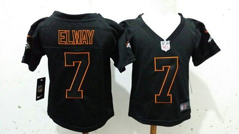 2-6 Kids John Elway Denver Broncos #7 Black Jersey