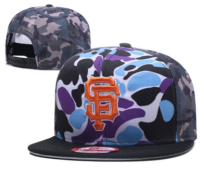 MLB San Francisco Giants Team Logo Camo Adjustable Hat 69