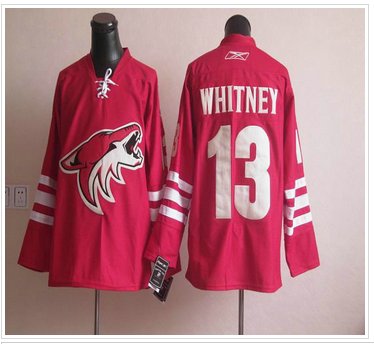 Phoenix Coyotes #13 Whitney Red Hockey Jersey
