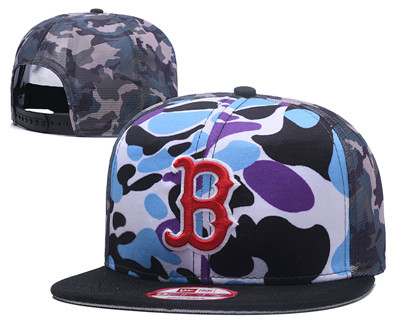 MLB Boston Red Sox Team Logo Camo Adjustable Hat