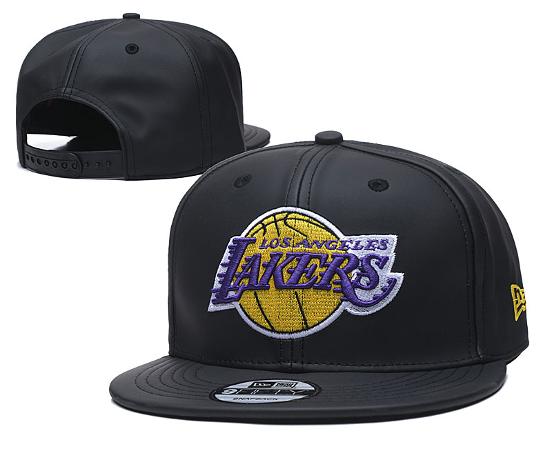 Lakers Logo Black Adjustable Hat TX