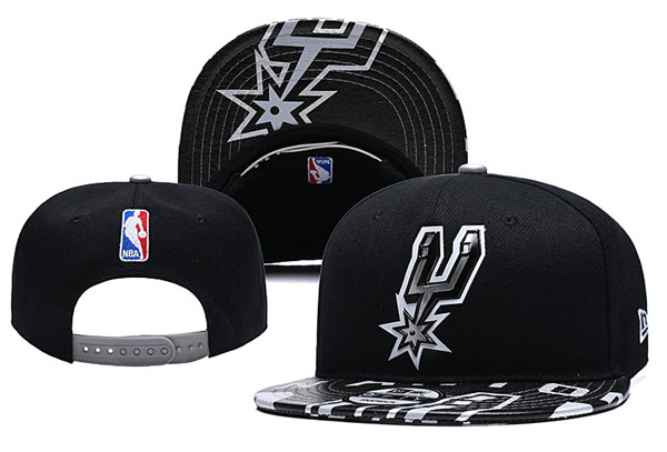 Spurs Black Snapback Hat --YD