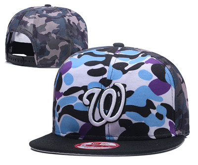 MLB Washington Nationals Team Logo Camo Adjustable Hat