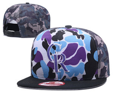 MLB Colorado Rockies Team Logo Camo Adjustable Hat