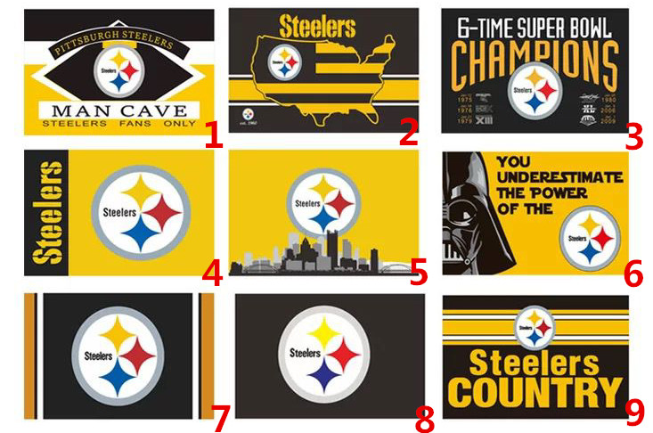 Steelers Flags Size 3X5FT