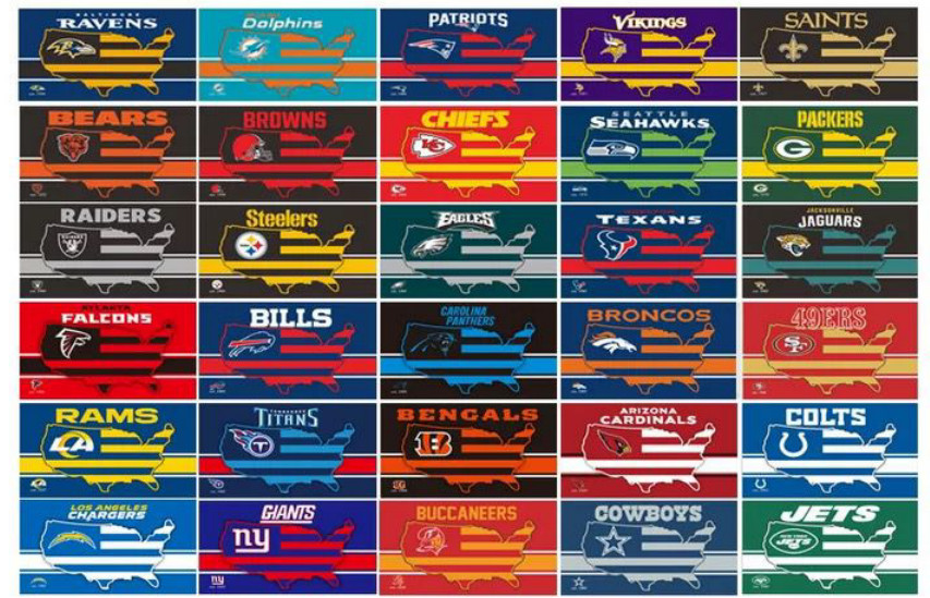 NFL Flags Size 3X5FT
