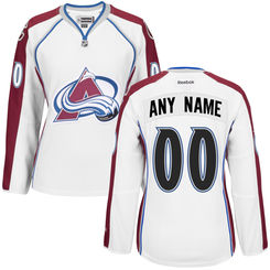 Women's Colorado Avalanche White Premier Away Custom Jersey