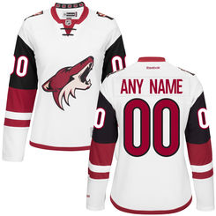 Women's Arizona Coyotes White Premier Away Custom Jersey