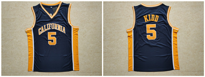California Golden Bears 5 Jason Kidd Navy College Basketball Jersey