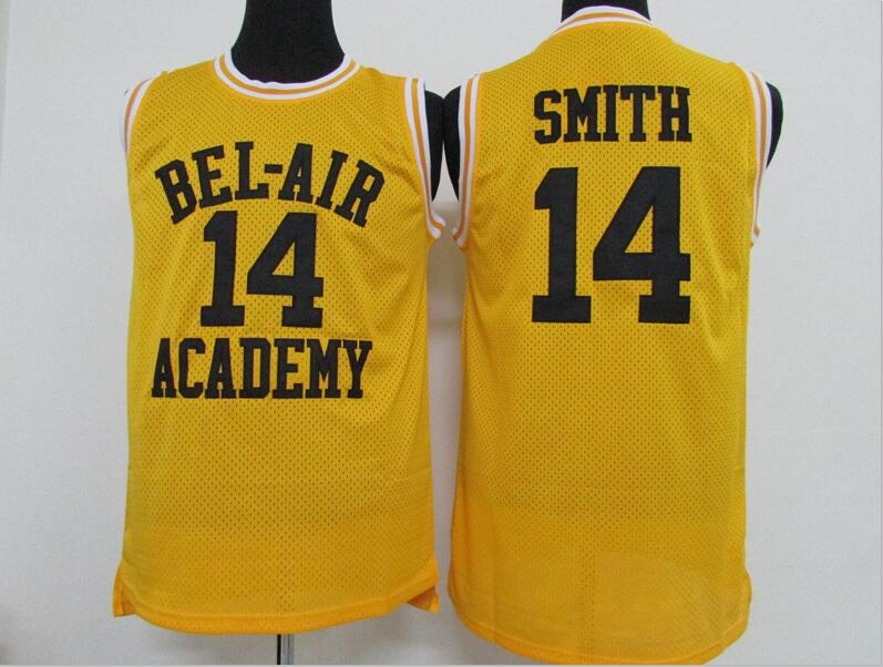 Bel-Air Academy #14 Smith Gold Stitched Basketball Jersey