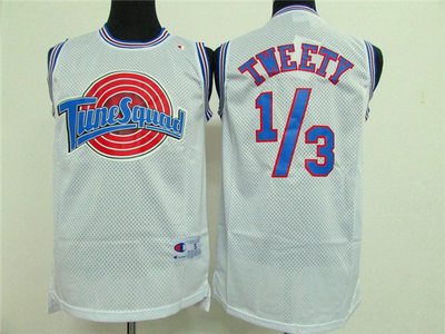Air SLAM DUNK Movie edition jerseys #1-3 TWEETY WHITE mesh jerseys