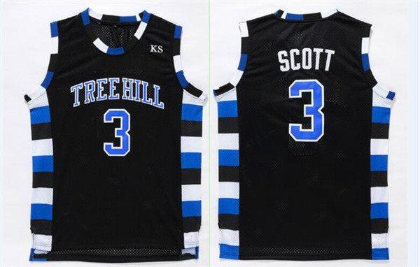 One Tree Hill movie edition jerseys #3 SCOTT black jerseys