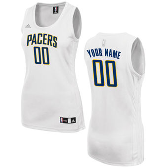 Women's Indiana Pacers adidas White Custom Fashion Jersey