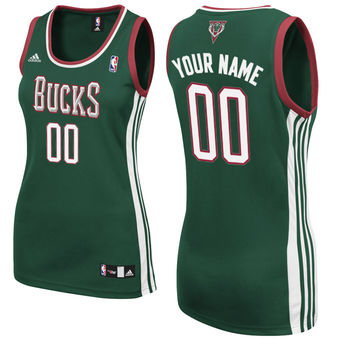 adidas Milwaukee Bucks Women's Custom Replica Road Jersey