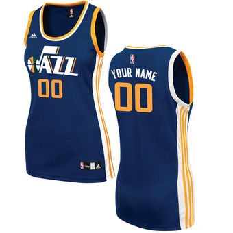Women's Utah Jazz adidas Navy Custom Road Replica Jersey