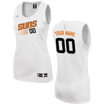 Women's Phoenix Suns adidas White Custom Fashion Jersey