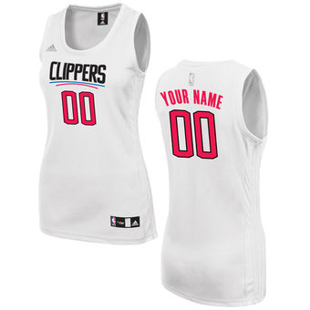 Women's LA Clippers adidas White Custom Fashion Jersey