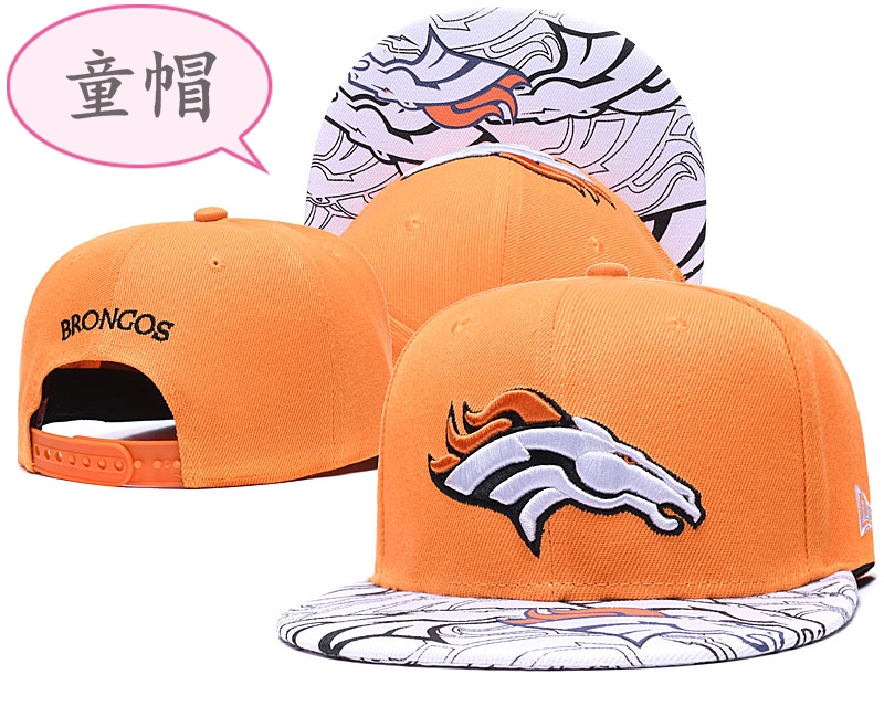Youth Broncos Team Logo Yellow Adjustable Hat GS