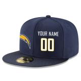 Men's San Diego Chargers Navy Custom On-Field Structured Hat