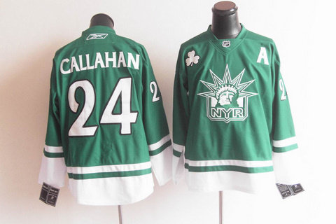 ST PARTYS DAY NY Rangers 24 CALLAHAN green