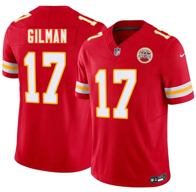 Men’s Kansas City Chiefs #17 Alohi Gilman Red 2026 F.U.S.E. Vapor Untouchable Limited Stitched Football Jersey Men’s Kansas City Chiefs #17 Alohi Gilman Red 2026 F.U.S.E. Vapor Untouchable Limited Stitched Football Jersey